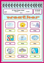 English Worksheet: weather