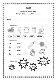 English Worksheet: Quiz