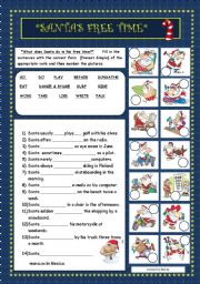 English Worksheet: SANTAS FREE TIME