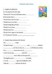 English worksheet: Birds exercises 2