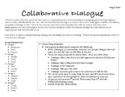 English Worksheet: Collaborative Dialogue 