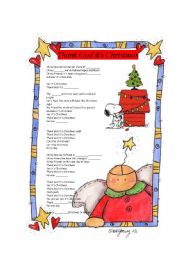 English Worksheet: Queen- THANK GOD ITS CHRISTMAS