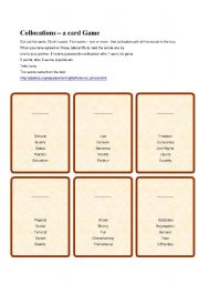 Collocations - a card game