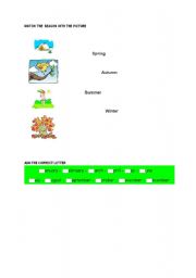 English Worksheet: Season and months