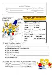 English worksheet