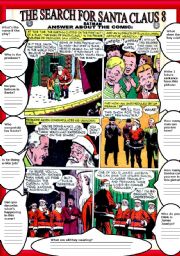 English Worksheet: COMIC - THE SEARCH FOR SANTA CLAUS 8 AND 9
