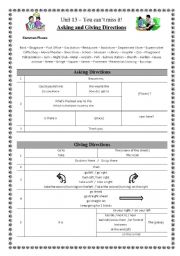 English Worksheet: Directions 