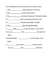 English worksheet: Present perfect tense