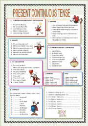 English Worksheet: PRESENT CONTINUOUS