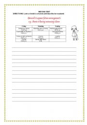 English Worksheet: Annies schedule