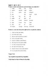 English worksheet: pronuncation