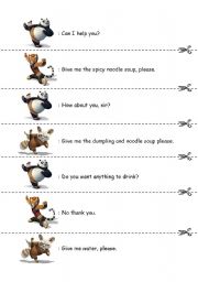 English Worksheet: Kung Fu Panda Roll Play