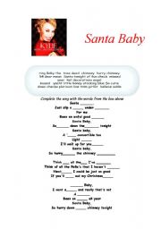 Santa baby_worksheet to the christmas song