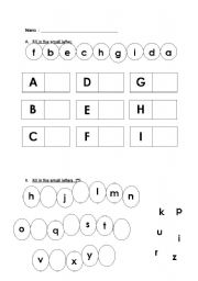 English Worksheet: Alphabet worksheet