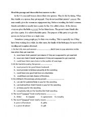 English Worksheet: Reading Comprehension