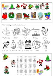 English Worksheet: Christmas Vocabulary