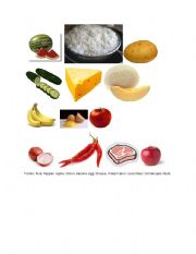 English Worksheet: Food
