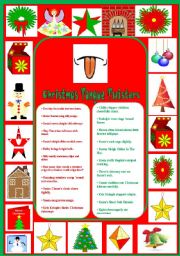 English Worksheet: Xmas tongue twisters 2