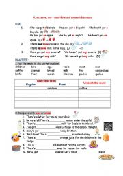 English Worksheet: a/an/some/any