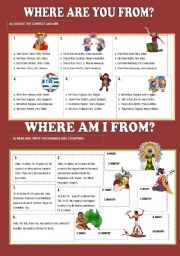 English Worksheet: COUNTRY & NATIONALITY