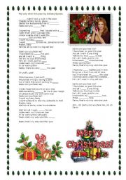 English Worksheet: My only wish this year by Britney Spears Christmas song