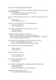 English Worksheet: ROBIN HOOD AND THE ARCHERY CONTEST