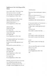 English Worksheet: Englishman in New York
