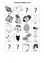 English worksheet: Clothes Dominoes Part2