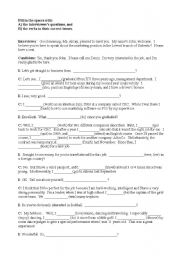 English Worksheet: Tense review for B1/2