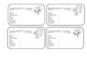 English worksheet: IDENTITY CARDS