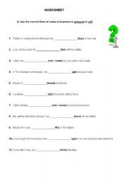 English Worksheet: Will future&Going to Future&Present Continuous for the future meaning