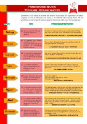 PUNCTUATION MARKS THROUGH LITERARY QUOTES