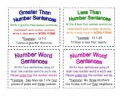 English Worksheet: Math Task Cards