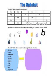English worksheet: Alphabet