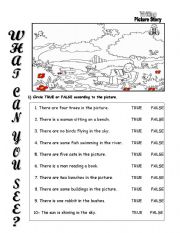 English Worksheet: Describing pictures