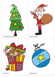 English Worksheet: Christmas flash-cards