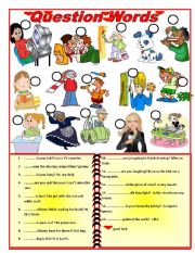 English Worksheet: question words