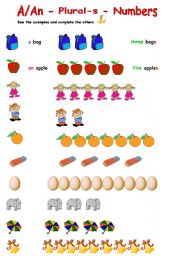 A/An - Plural-s - Numbers