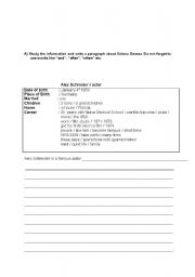 English Worksheet: writing