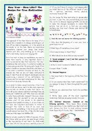 English Worksheet: NEW YEAR -NEW LIFE?THE RECIPE FOR TRUE MOTIVATION