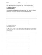 English worksheet: Stink: The Incredible Shrinking Kid