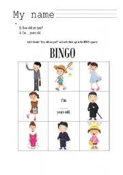 English Worksheet: How old are you?