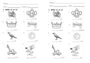 English worksheet: Cl and Cr Initial Blends for weaker students