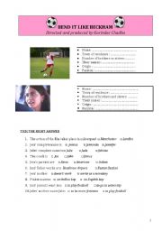 English Worksheet: Bend It Like Beckham 