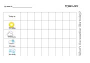 English Worksheet: The Weather Chart