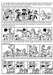 English Worksheet: read think and colour activity - 5