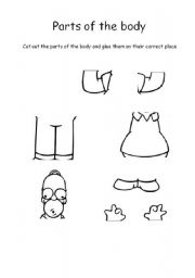 English worksheet: Parts of the body