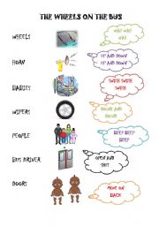 English Worksheet: The Wheels on the Bus