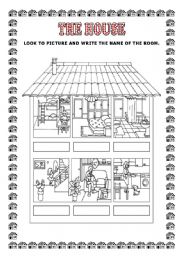 English Worksheet: The house
