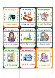 English Worksheet: GO FISH! Are you going to ...